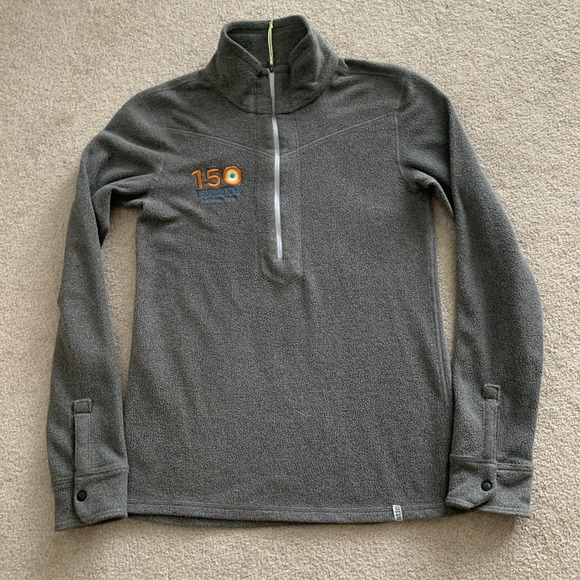 Stio Turpin Fleece Womens‎ XS Gray 1/2 Zip Yellowstone Snap Cuff Outdoor Trail - Picture 1 of 10